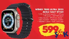 WİNEX T800 ULTRA 2023 AKILLI SAAT SİYAH fiyat ve kampanya bilgisi